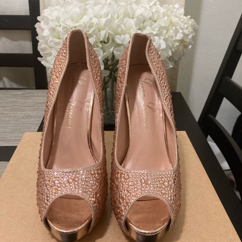 Lauren Lorraine rhinestone heels